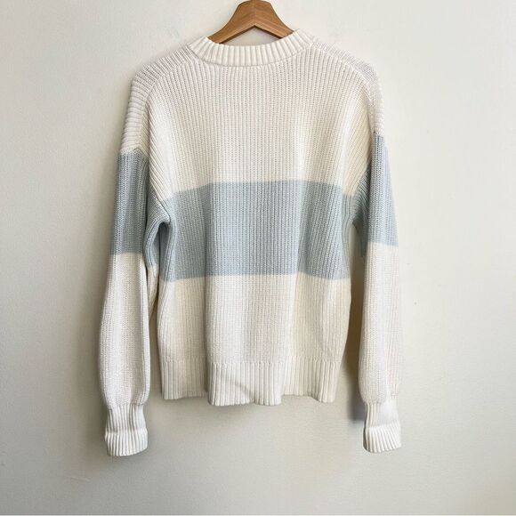 Sunwashed Colorblock Organic Cotton Fisherman Sweater Womens Size medium - Picture 5 of 5